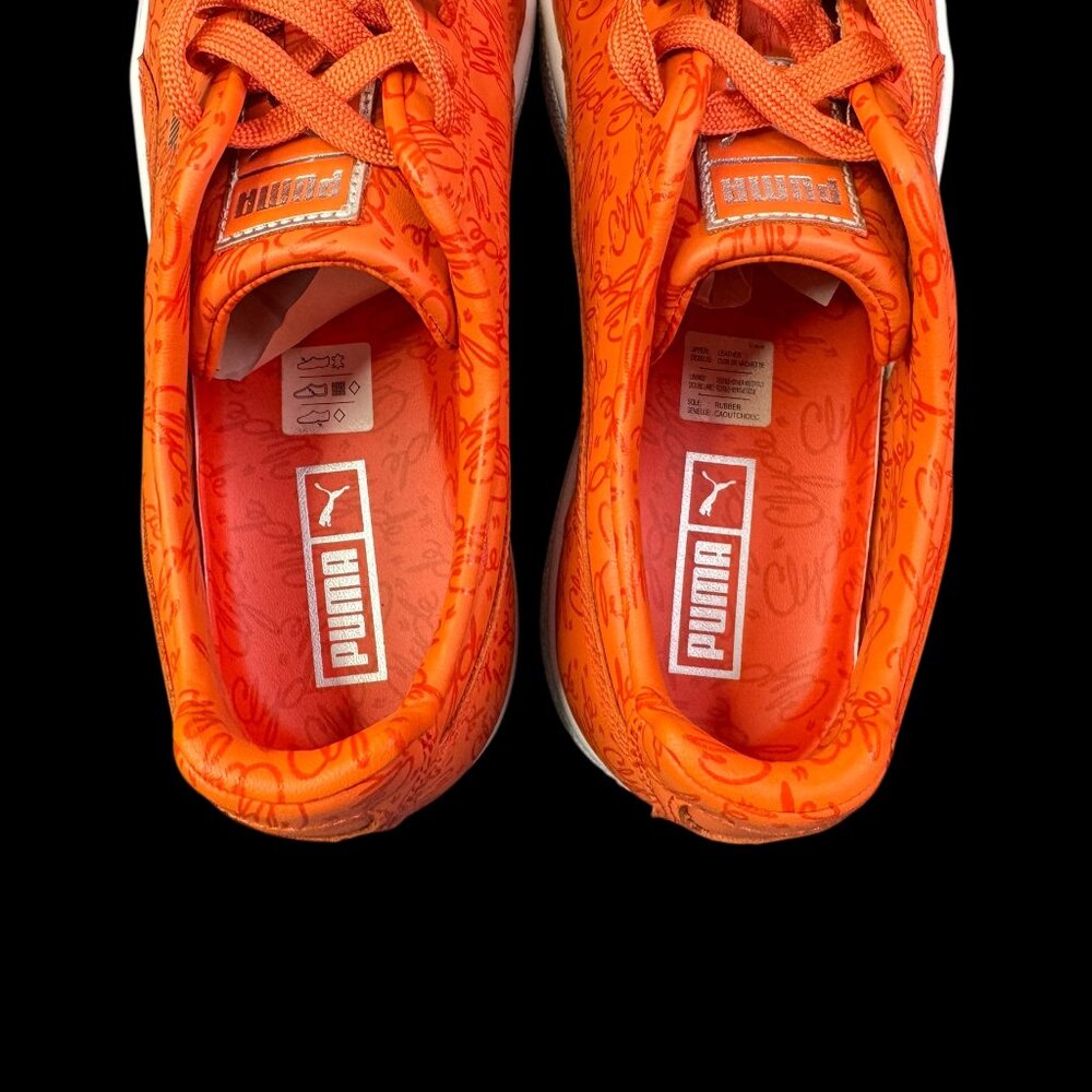 Puma Clyde Script Mens Sneakers Orange/Pumpkin/White Men's US Size 10.5 - Picture 12 of 15